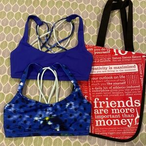 Lululemon Free To Be Wild Sports Bra Lot of 2